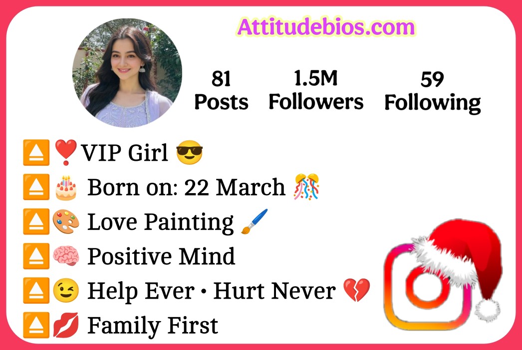 Instagram Vip Bio For Girls