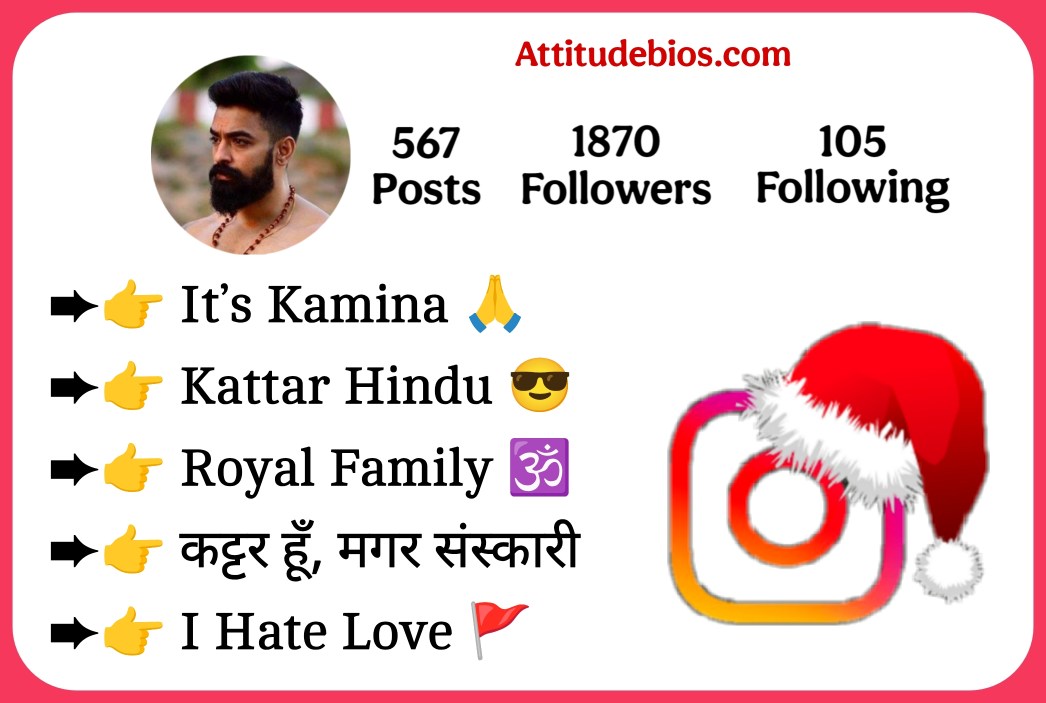 Kattar Hindu Bio For Instagram