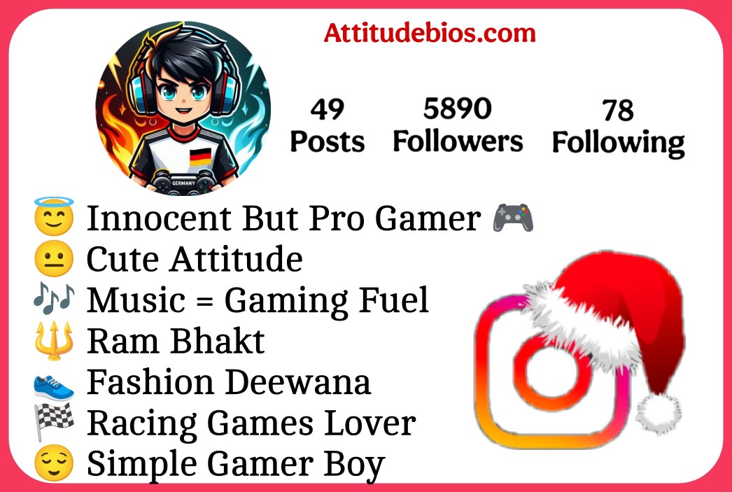 Gaming Bio for Instagram For Boy