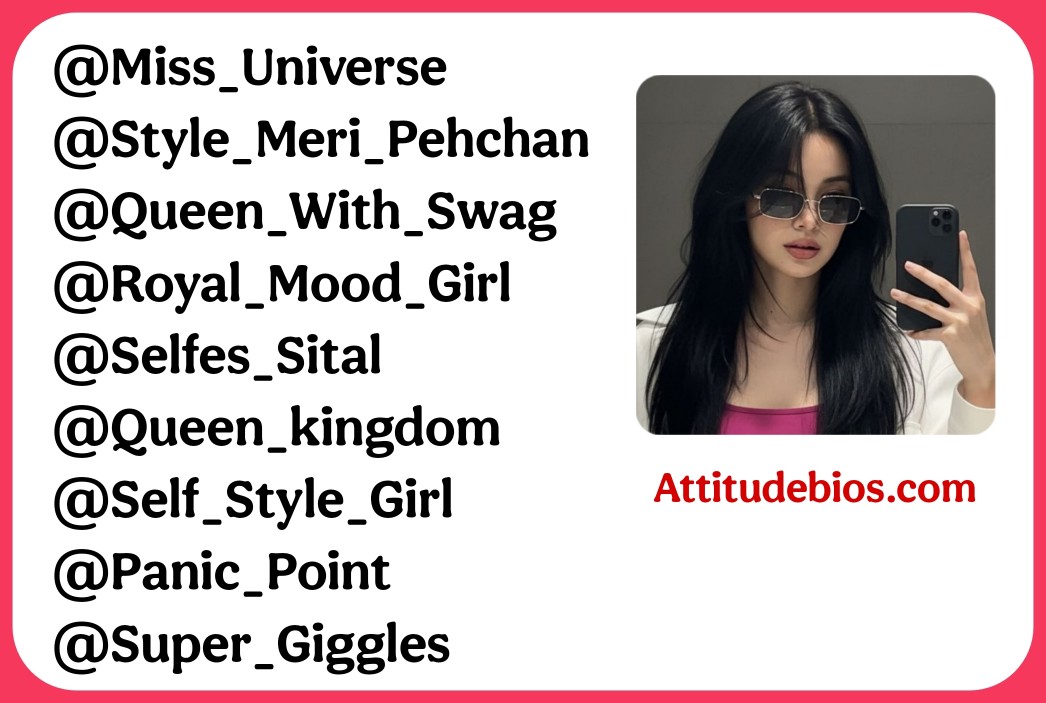 Username for Instagram for Girl attitude