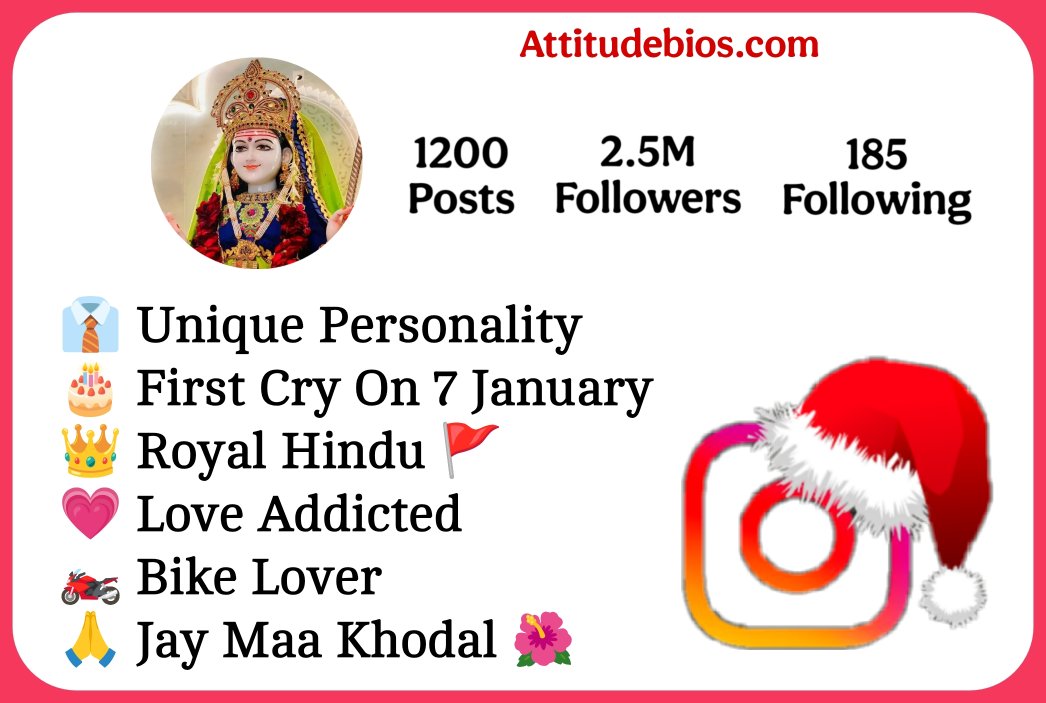 Instagram Bio Khodal Maa 