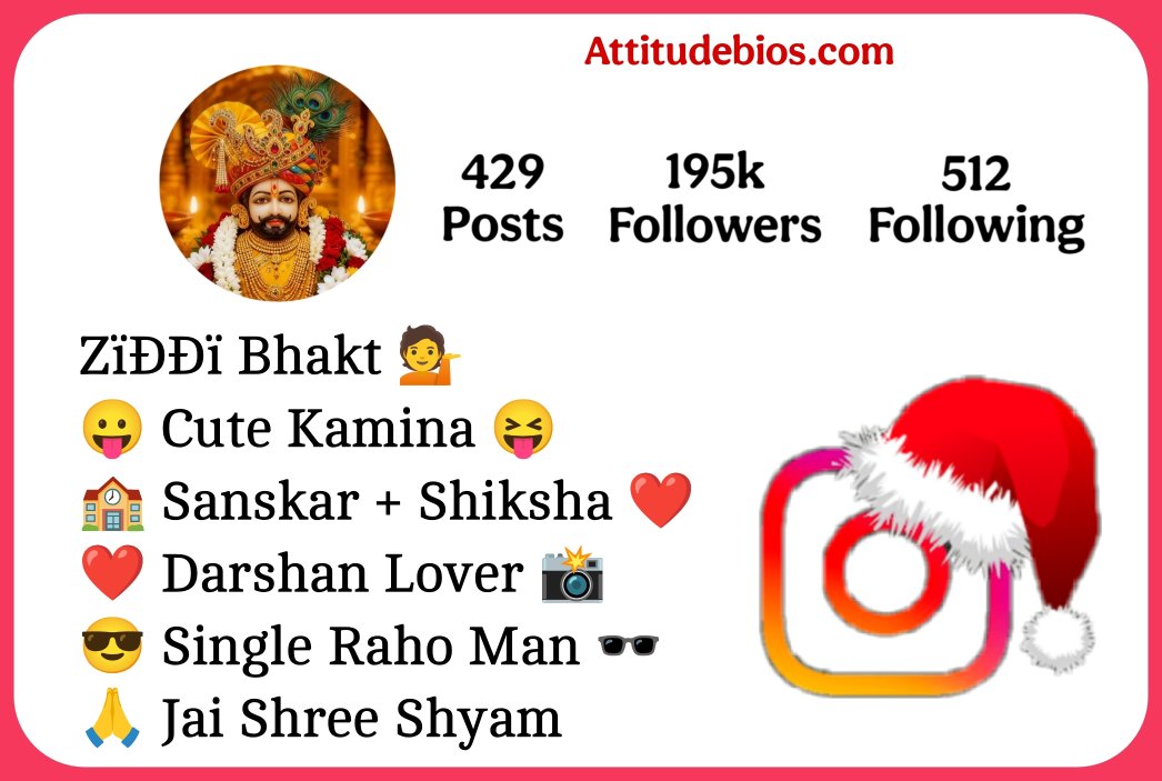 Khatu Shyam Bio For Instagram