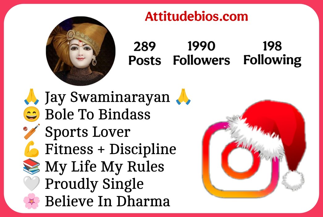 Swaminarayan Bio For Instagram
